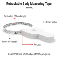 Smart Body Composition Scale with 6 On-Screen Indicators & 20 Metrics - GBEVA28i - Black