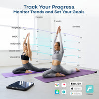 Smart Body Composition Scale with 8-Electrodes & 28 Metrics - B8T30i - Black